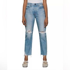 Frame Le Original High Rise Distressed Straight Leg Jeans
